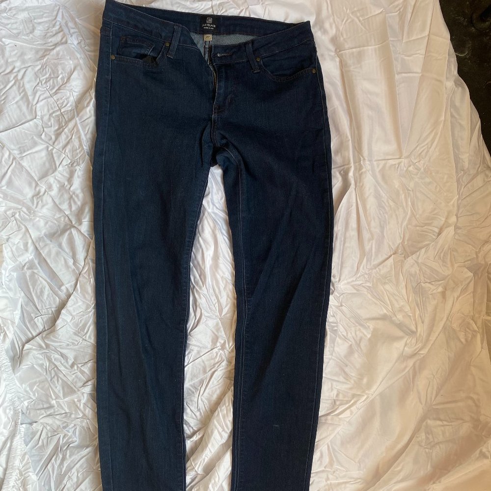 Just Black Dark Wash Skinny Jeans